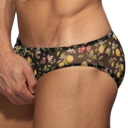 Bikini Lemon Garden - Noir - ADDICTED : vente slips et bandeaux pou...