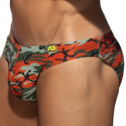Bagno breve del marchio ADDICTED - copy of Slip de Bain Bright Camo - Jaune - Ref : ADS371 C04