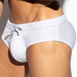Bagno breve del marchio ES COLLECTION - Slip de Bain Basic Sportive - Blanc - Ref : 2517 C01