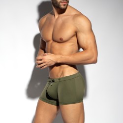 Boxer, shorty de bain de la marque ES COLLECTION - Boxer de Bain Basic Sportive - Kaki - Ref : 2518 C12