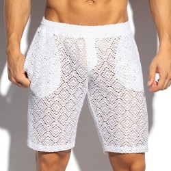 Bermuda de la marque ES COLLECTION - Bermuda Ibiza Retro - Ivoire - Ref : SP330 C02