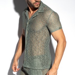 Camisa de la marca ES COLLECTION - copy of Chemise Ibiza Retro - Ivoire - Ref : SHT027 C12