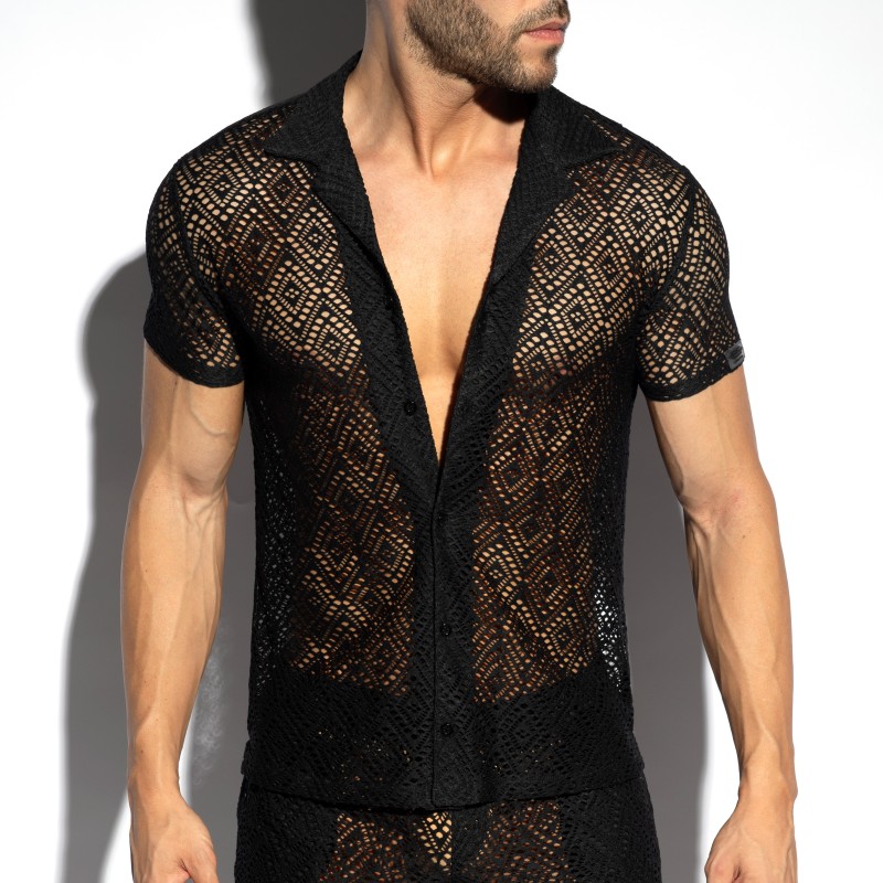 Camisa de la marca ES COLLECTION - copy of Chemise Ibiza Retro - Ivoire - Ref : SHT027 C10