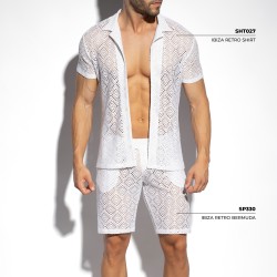 Camisa de la marca ES COLLECTION - Chemise Ibiza Retro - Ivoire - Ref : SHT027 C02