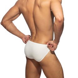 Slip de bain de la marque ADDICTED - Bikini de Bain Wrinky - Blanc - Ref : ADS376 C01