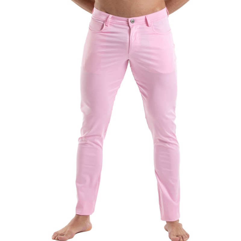 Pantalon Chino Tof Paris - Rose - TOF Paris : vente pantalons sport...
