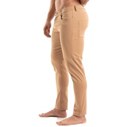Pantalon Chino Tof Paris - Marron - TOF Paris : vente pantalons spo...