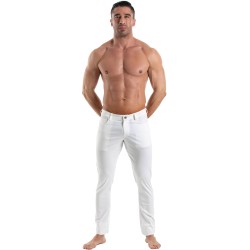 Pantalon Chino Tof Paris - Blanc - TOF Paris : vente pantalons spor...