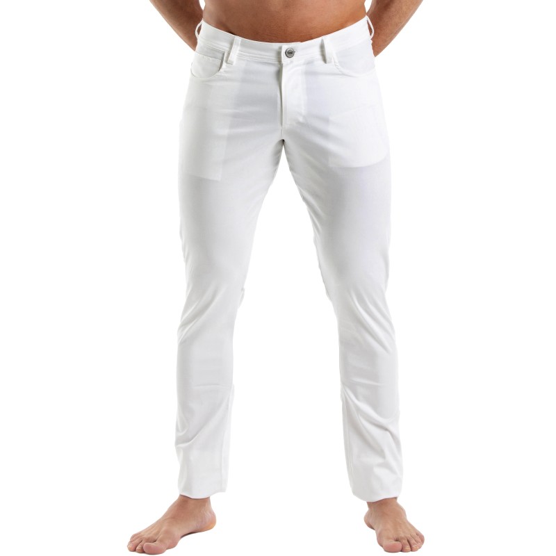 Pantalon Chino Tof Paris - Blanc - TOF Paris : vente pantalons spor...