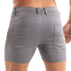 Breve del marchio TOF PARIS - Tof Paris Chino Shorts - Grigio - Ref : TOF515G