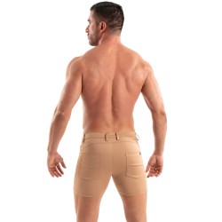 Breve del marchio TOF PARIS - Tof Paris Chino Shorts - Marrone - Ref : TOF515M