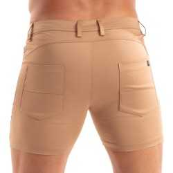 Breve del marchio TOF PARIS - Tof Paris Chino Shorts - Marrone - Ref : TOF515M