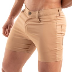 Breve del marchio TOF PARIS - Tof Paris Chino Shorts - Marrone - Ref : TOF515M