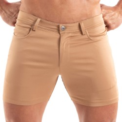 Breve del marchio TOF PARIS - Tof Paris Chino Shorts - Marrone - Ref : TOF515M