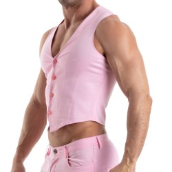 Veste de la marque TOF PARIS - Gilet Chino Tof Paris - Rose - Ref : TOF516P