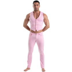 Veste de la marque TOF PARIS - Gilet Chino Tof Paris - Rose - Ref : TOF516P