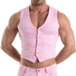 Veste de la marque TOF PARIS - Gilet Chino Tof Paris - Rose - Ref : TOF516P