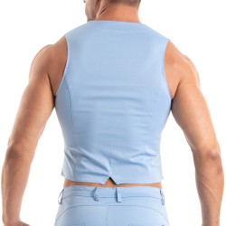 Veste de la marque TOF PARIS - Gilet Chino Tof Paris - Bleu - Ref : TOF516BU