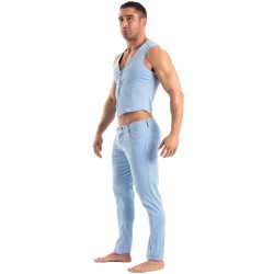 Veste de la marque TOF PARIS - Gilet Chino Tof Paris - Bleu - Ref : TOF516BU