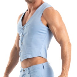 Veste de la marque TOF PARIS - Gilet Chino Tof Paris - Bleu - Ref : TOF516BU