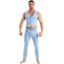 Veste de la marque TOF PARIS - Gilet Chino Tof Paris - Bleu - Ref : TOF516BU
