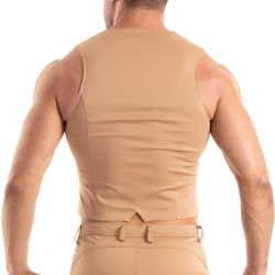 Veste de la marque TOF PARIS - Gilet Chino Tof Paris - Marron - Ref : TOF516M