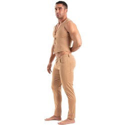 Veste de la marque TOF PARIS - Gilet Chino Tof Paris - Marron - Ref : TOF516M