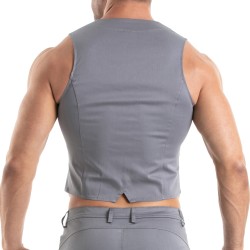 Veste de la marque TOF PARIS - Gilet Chino Tof Paris - Gris - Ref : TOF516G
