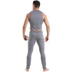 Veste de la marque TOF PARIS - Gilet Chino Tof Paris - Gris - Ref : TOF516G