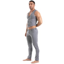 Veste de la marque TOF PARIS - Gilet Chino Tof Paris - Gris - Ref : TOF516G