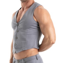 Veste de la marque TOF PARIS - Gilet Chino Tof Paris - Gris - Ref : TOF516G