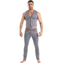 Veste de la marque TOF PARIS - Gilet Chino Tof Paris - Gris - Ref : TOF516G