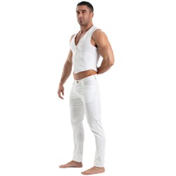 Gilet Chino Tof Paris - Blanc - TOF Paris : vente veste pour homme ...