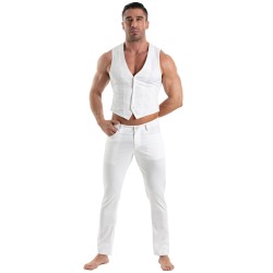 Gilet Chino Tof Paris - Blanc - TOF Paris : vente veste pour homme ...