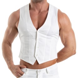 Gilet Chino Tof Paris - Blanc - TOF Paris : vente veste pour homme ...