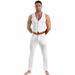Gilet Chino Tof Paris - Blanc - TOF Paris : vente veste pour homme ...