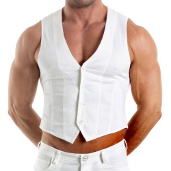 Gilet Chino Tof Paris - Blanc - TOF Paris : vente veste pour homme ...
