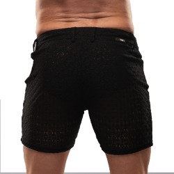Short of the brand TOF PARIS - Short Mi-Cuisse Riviera Tof Paris - Noir - Ref : TOF571N