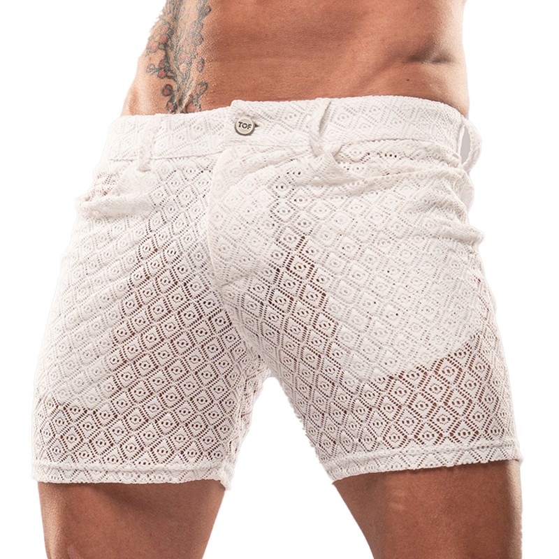 Short of the brand TOF PARIS - copy of Short Mi-Cuisse Riviera Tof Paris - Noir - Ref : TOF571B