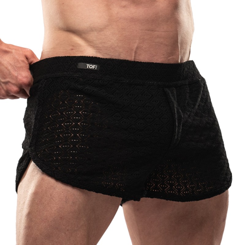 Short of the brand TOF PARIS - Mini Short Riviera Tof Paris - Noir - Ref : TOF570N