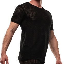 Manches courtes de la marque TOF PARIS - T-shirt Riviera Tof Paris - Noir - Ref : TOF569N
