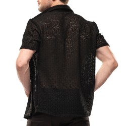 Chemise de la marque TOF PARIS - Chemise à Manches Courtes Riviera Tof Paris - Noir - Ref : TOF566N