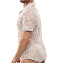 Chemise de la marque TOF PARIS - Chemise à Manches Courtes Riviera Tof Paris - Blanc - Ref : TOF566B