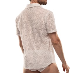 Chemise de la marque TOF PARIS - Chemise à Manches Courtes Riviera Tof Paris - Blanc - Ref : TOF566B