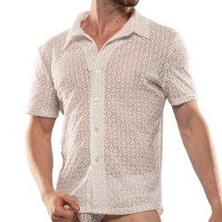 Camicia del marchio TOF PARIS - copy of Chemise à Manches Courtes Riviera Tof Paris - Noir - Ref : TOF566B