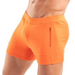 Short Paris Zippé Tof Paris - Orange - TOF Paris : vente short homm...