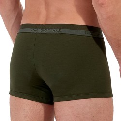 Boxer, shorty de la marque HOM - Boxer HOM HO1 Coton/Modal - Kaki - Ref : 359520 00DK