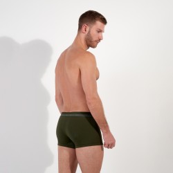 Boxer, shorty de la marque HOM - Boxer HOM HO1 Coton/Modal - Kaki - Ref : 359520 00DK