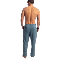 Pantaloni del marchio L HOMME INVISIBLE - Palm Spring - Flowy Lounge Trousers - Whisper Blue - Ref : RW20 PAL B15