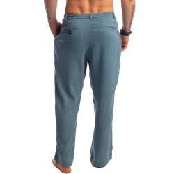 Pantalon de la marque L HOMME INVISIBLE - Palm Spring - Flowy Lounge Trousers - Whisper Blue - Ref : RW20 PAL B15